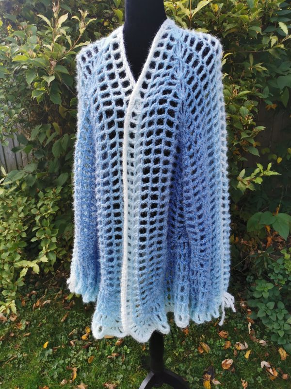 Oversized Long Lacy Cardigan, Long Crochet Jacket