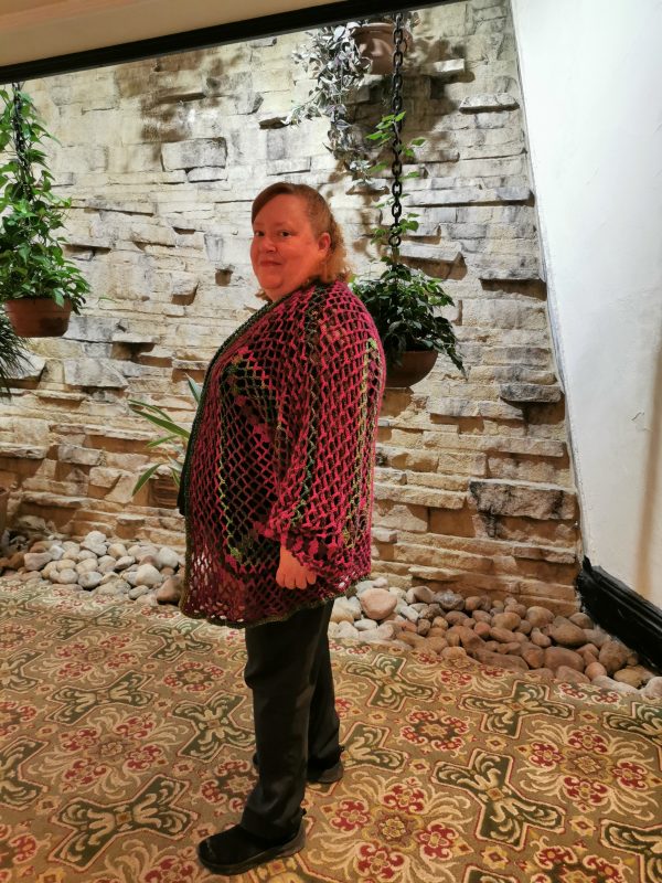Oversized Mesh Crochet Cardigan