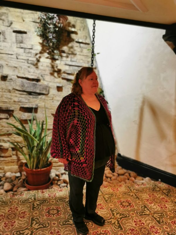 Oversized Mesh Crochet Cardigan