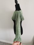 Crochet Mesh Sleeves, Light Sage Long Sleeve Top - S-XL, Handmade Crocheted Shoulder Shrug