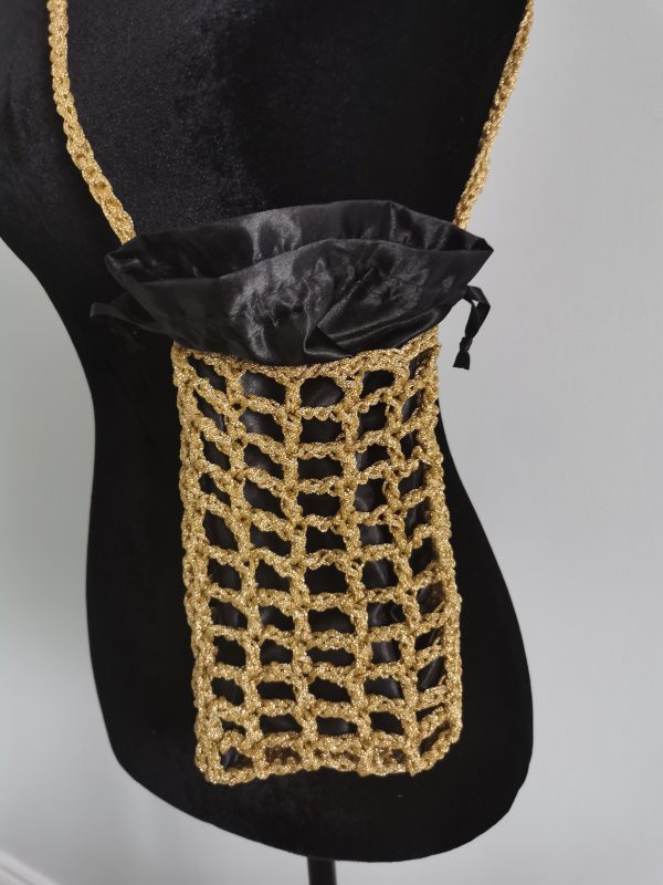 Handmade Metallic Woven Handbag - Gold Purse