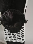 Handmade Metallic Woven Handbag - White Iridescent Purse