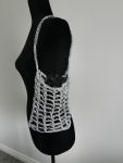 Handmade Metallic Woven Handbag - Silver Purse