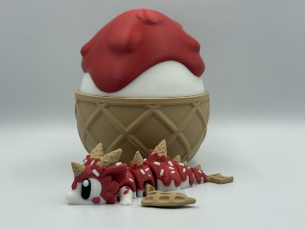 Articulated Baby Dragon with Candy Egg: 3D Printed Fidget Toy