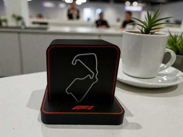 F1 3D Printed Coaster Set – Desk & Office Decor