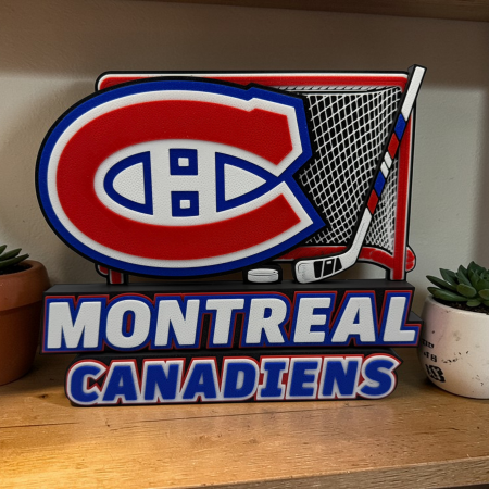 3D Printed Montreal Canadiens Desk Art Piece