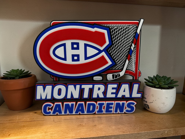 3D Printed Montreal Canadiens Desk Art Piece