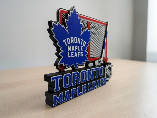 Toronto Maple Leafs 3D Printed Desk Art | 25cm x 21cm