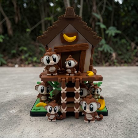 Treehouse Monkey Playset – 3D Printed Toy Set