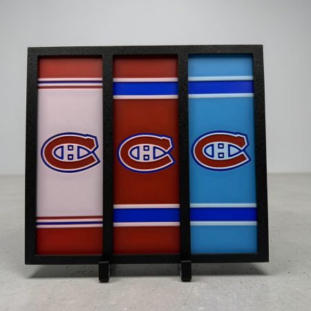 📚🏒 Montreal Hockey Inspired 3D Printed Bookmark Set – Set of 3 with Display Stand 🏒📚
