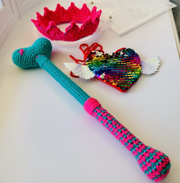 Princess Dress Up Set | Heart Wand, Crown, and Child's Purse