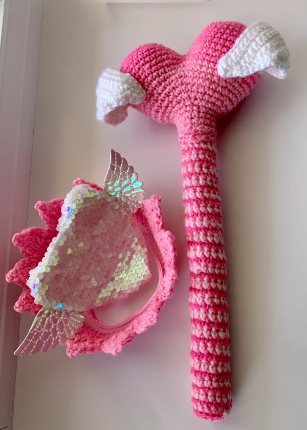 Princess Dress Up Set | Heart Wand, Crown, and Child's Purse