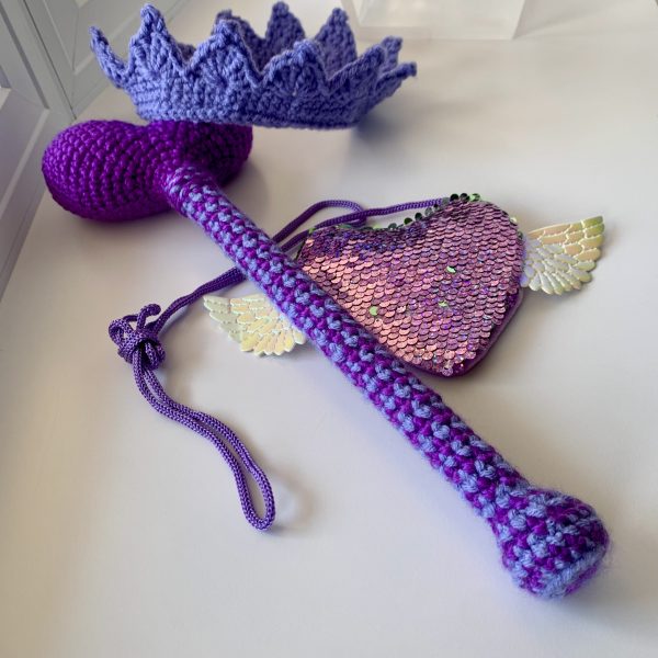 Princess Dress Up Set | Heart Wand, Crown, and Child's Purse