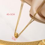 NEW 18k Gold Plated Geometric Necklace Tarnish-Free Stainless Steel