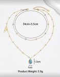 18k Gold Plated Turquoise Layer Necklace | Tarnish-Free Stainless Steel |