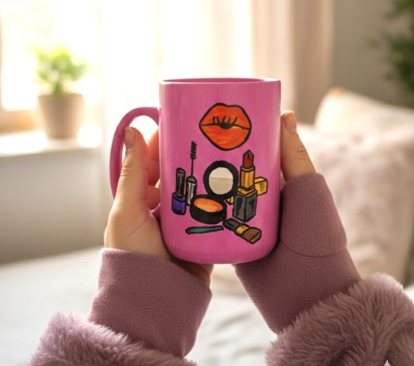 Handpainted Makeup Mug