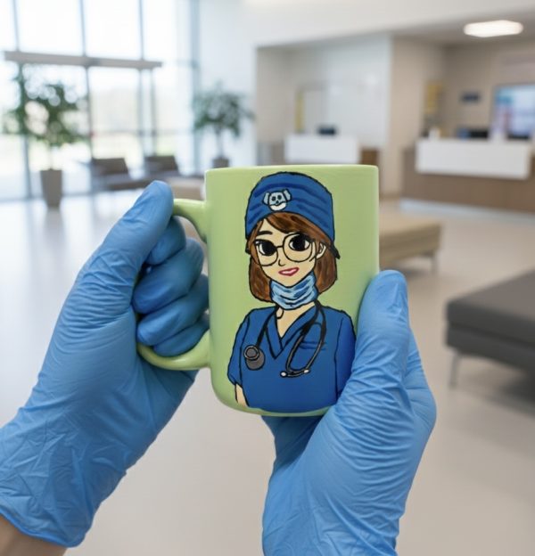 Handpainted Coffee Mug for Frontline Hero