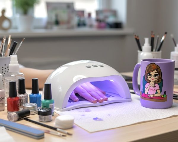 Handpainted Coffee Mug for Nail Technicians