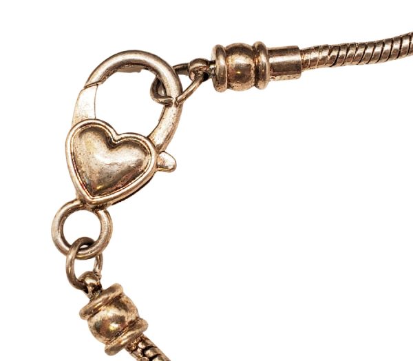 Celebrate Mom: Chunky Silver Bracelet with Pink Crystals