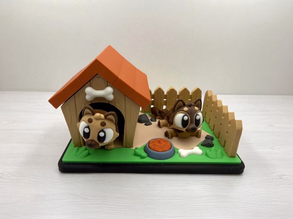 3D Printed Puppy Playset – 3D Printed Doghouse & Friends