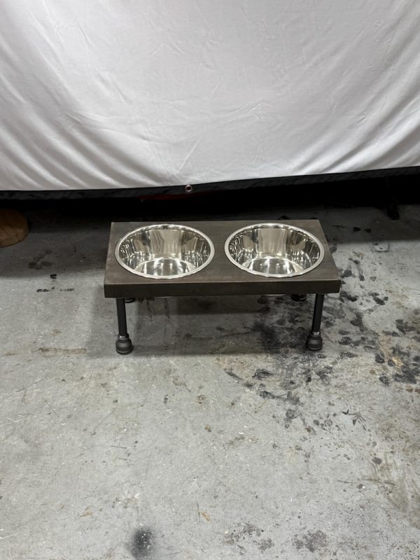 Industrial Inspired Raised Dog Bowl Feeder