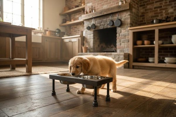 Industrial Inspired Raised Dog Bowl Feeder