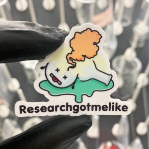 Exhausted Flask Sticker