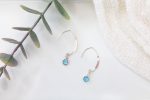 Handmade Sterling Silver Aquamarine Dangle Earrings — March Birthstone