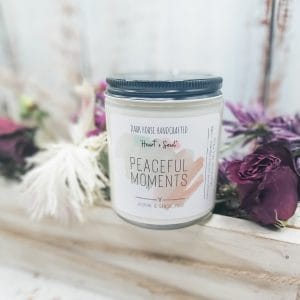 PEACEFUL MOMENTS - Jasmine + Sandalwood Scented Soy Candle