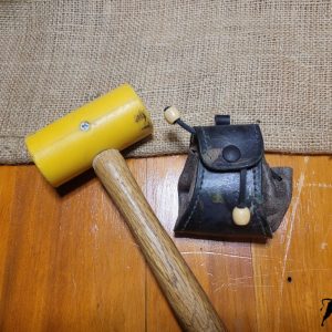 Hand made leather coin pouch with belt clip