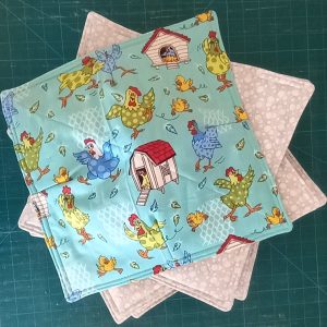 Chickens Microwave Reversible Dinner Plate Cozies