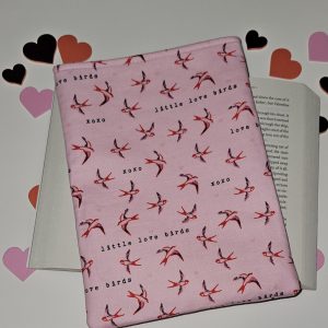 Pink 'Love Birds' Book Sleeve for book lovers