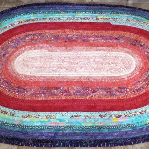 Hand Crafted Oval Jelly Roll Rug Large 36" by 54"