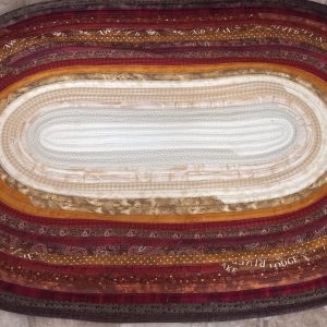 Hand Crafted Oval Jelly Roll Rug Large 28" by 43"