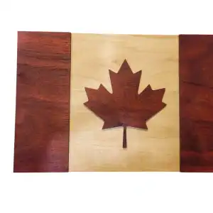 Wooden 8X12 Canadian Flag