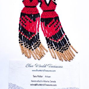 MMIWG2S+ Red Dress Earring Seed Bead Pattern - No More Stolen Sisters - PDF Pattern Only - NOT a Physical Pair of Earrings - Brick Stitch - Digital Download