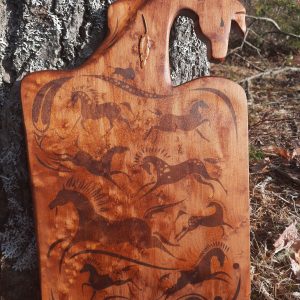 Horse Nation wooden cutting board/charcuterie board