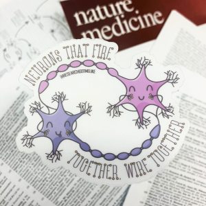 Collaborating Neurons (Transparent) Sticker