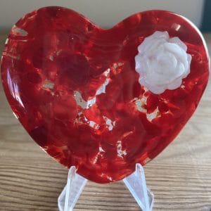 Large glass pocket heart