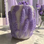 Hand-Poured Coconut Soy Mothes Day Lavender Crème Candle, Vanilla Floral Scent