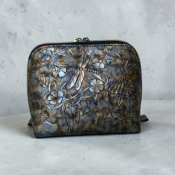 Caterpillar Faux Leather, waterproof lining, rainbow hardware