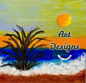 Bush on the Beach, Original Acrylic Painting