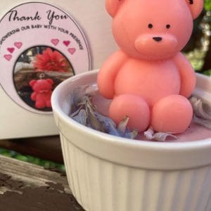 Pink Whisper Bear Candle (By Scents in Fields)