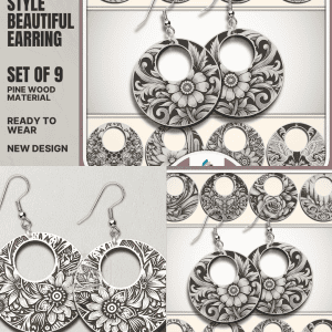 Boho Earring Set of 9 Pair Design Set - EXCLUSIVE DESIGN - 9 Pair Set for just 20*