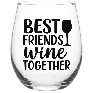 Wine Glass – “Best Friends Wine Together”