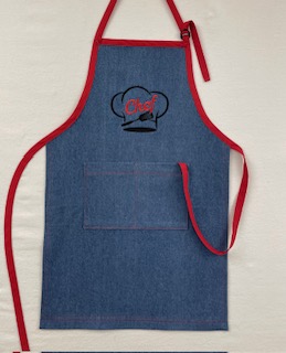 Chambray BBQ Apron - Junior Size -Personalizable
