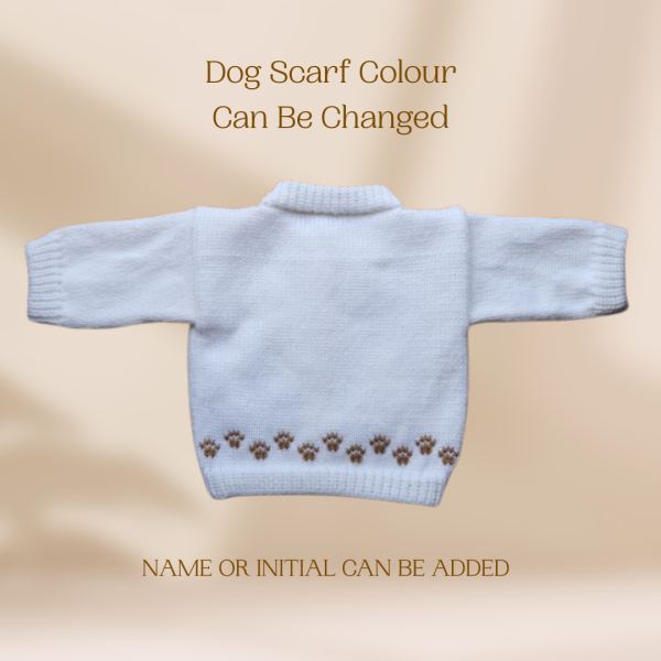 Beige Lab Retreiver Baby Sweater, Handmade Knitted Baby Sweater, Personalized Baby Sweater