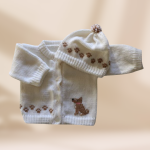 Terrier Dog Baby Sweater, Handmade Knitted Baby Sweater, Personalized Baby Sweater