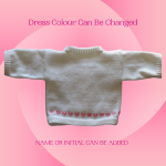 Princess Baby Sweater, Handmade Knitted Baby Sweater, Personalized Baby Sweater