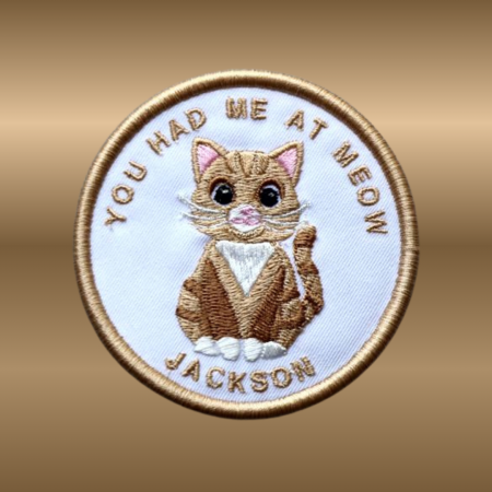 Personalized Cat Embroidered Patch, Embroidered Patches